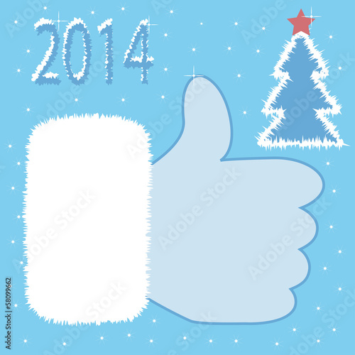 Illustration: Santa Claus like icon card, vector Santa Claus like icon card, vector