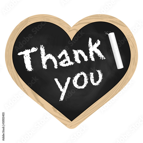 Vector: Herz Tafel Schiefer - Thank you Herz Tafel Schiefer - Thank you