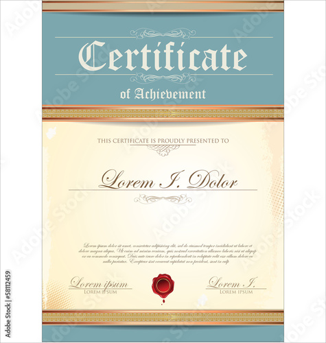 Vector: Certificate template Certificate template