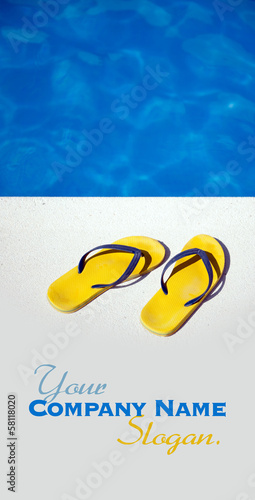 Photo: Sandals by the pool Sandals by the pool