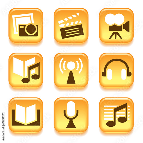 Vector: Entertainment icons Entertainment icons