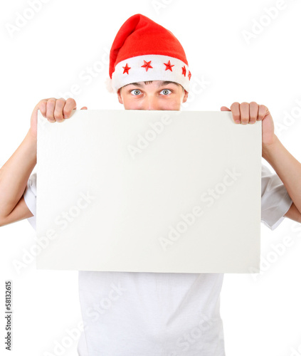 Photo: Surprised Teenager with White Board Surprised Teenager with White Board