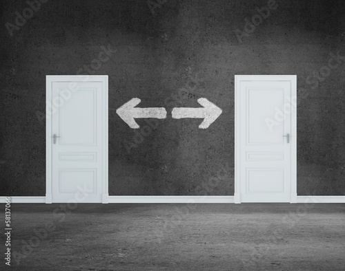 Photo: door and arrow door and arrow