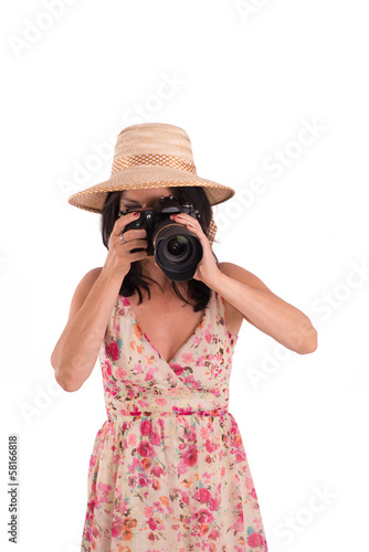 Photo: Woman with camera Woman with camera