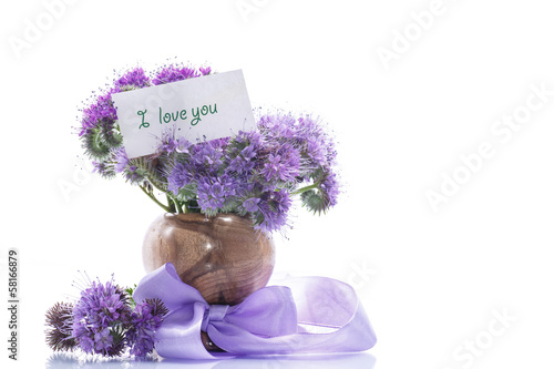 Photo: bouquet of flowers with blue phacelia bouquet of flowers with blue phacelia