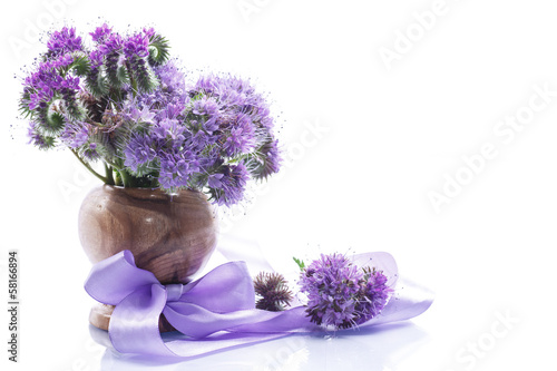 Photo: bouquet of flowers with blue phacelia bouquet of flowers with blue phacelia