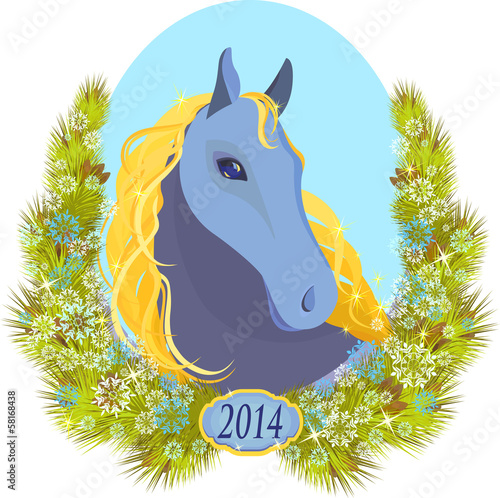 Vector: vector illustration of a horse wearing a crown vector illustration of a horse wearing a crown