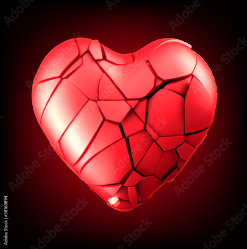 Vector: breaked heart vector illustration breaked heart vector illustration
