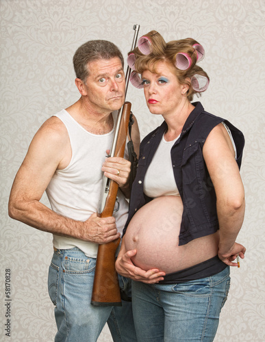 Photo: Serious Pregnant Hillbilly Couple Serious Pregnant Hillbilly Couple