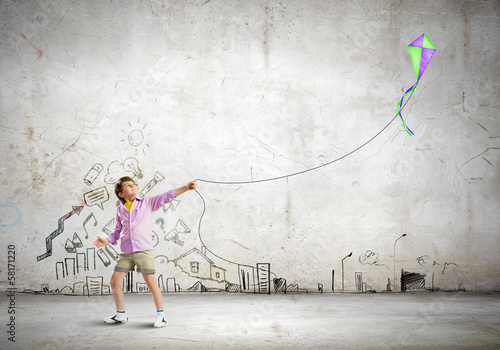 Photo: Boy with kite Boy with kite
