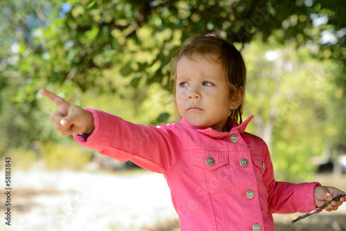 Photo: toddler pointing with finger toddler pointing with finger