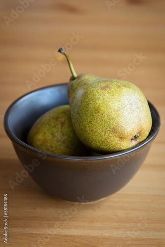 Photo: Fresh ripe pears on natural background. Fresh ripe pears on natural background.