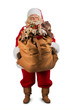 Real Santa Claus carrying big bag