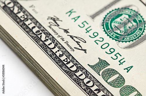 Photo: pack of dollars. pack of dollars.