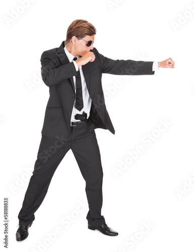 Photo: Male Secret Agent Fighting Male Secret Agent Fighting