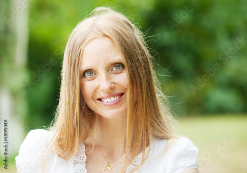 Photo: Smiling ordinary middle-aged woman Smiling ordinary middle-aged woman