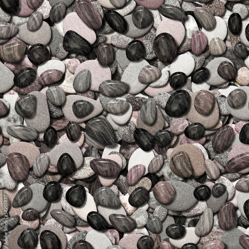 Photo: Runde Kieselsteine - Textur Runde Kieselsteine - Textur