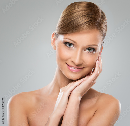 Photo: Beautiful woman with naked shoulder Beautiful woman with naked shoulder