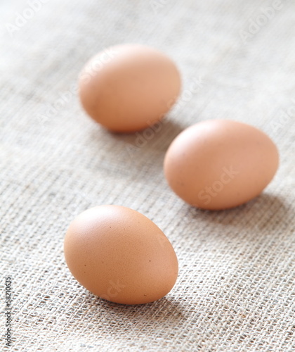 Photo: Chicken brown eggs Chicken brown eggs
