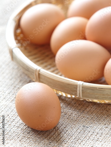 Photo: Chicken brown eggs Chicken brown eggs