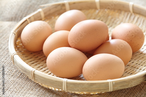 Photo: Chicken brown eggs Chicken brown eggs