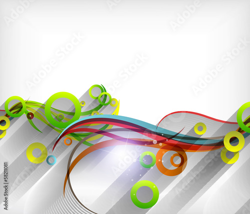 Vector: 3d swirls / wave lines with shadow 3d swirls / wave lines with shadow