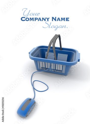 Illustration: Blue Online shopping Blue Online shopping