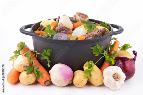 Photo: beef stew and vegetables beef stew and vegetables