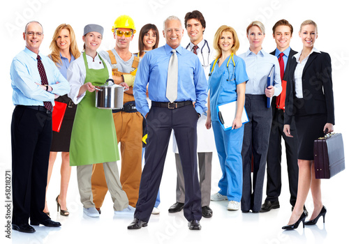 Photo: Business people group. Business people group.