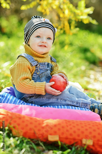 Photo: baby boy in fall baby boy in fall