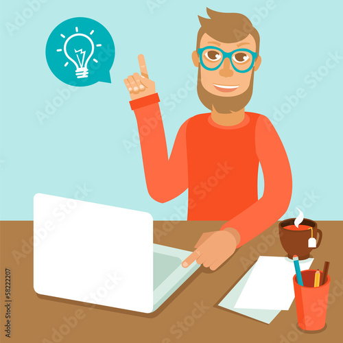 Vector: Vector character wearing glasses Vector character wearing glasses