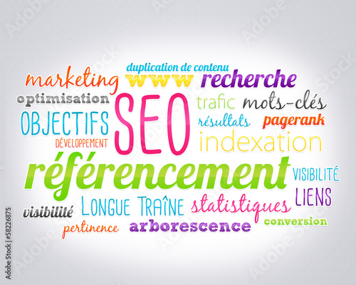 Illustration: nuage de mots : referencement de site internet nuage de mots : referencement de site internet