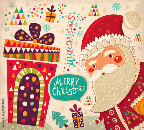 Vector: Santa Claus with presents Santa Claus with presents