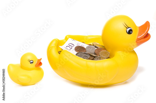 Photo: Rubber duck with money Rubber duck with money