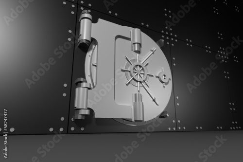 Illustration: Digitally generated closed safe Digitally generated closed safe