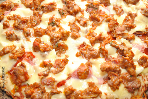 Photo: Cooked Sausage Pizza Cooked Sausage Pizza