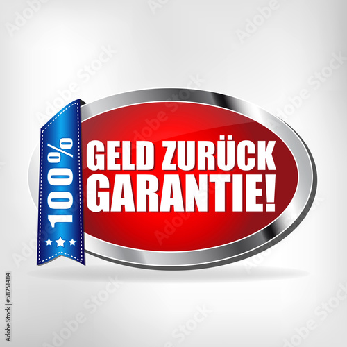 Vector: Geld zurück Garantie! Button, Icon Geld zurück Garantie! Button, Icon