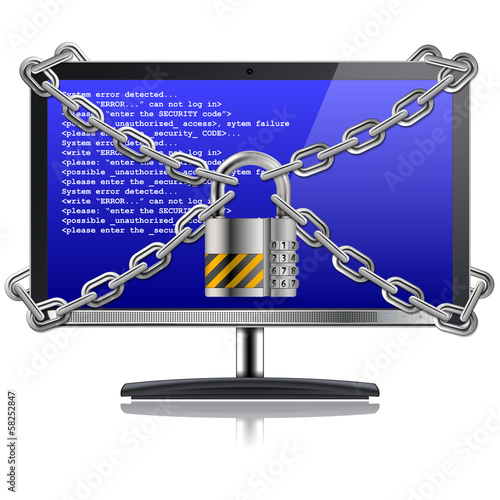 Vector: Safe Computer Concept Safe Computer Concept