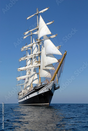 Sailing ship.  series of ships and yachts