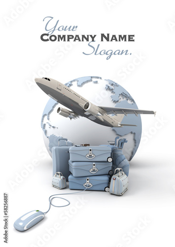 Illustration: Pale Blue golf trip flight booking Pale Blue golf trip flight booking