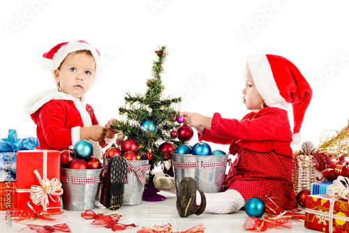 Photo: two santa helpers two santa helpers