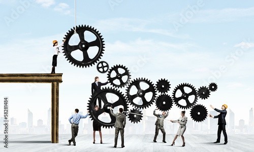 Photo: Teamwork concept Teamwork concept