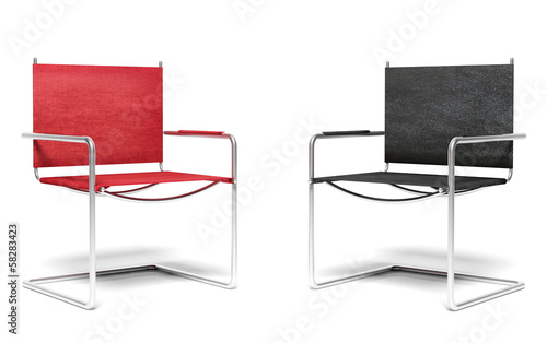 Photo: Two office chairs, business concept Two office chairs, business concept