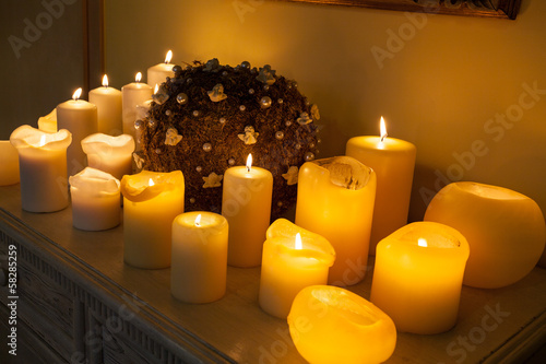 Photo: Plenty of lighted candles Plenty of lighted candles