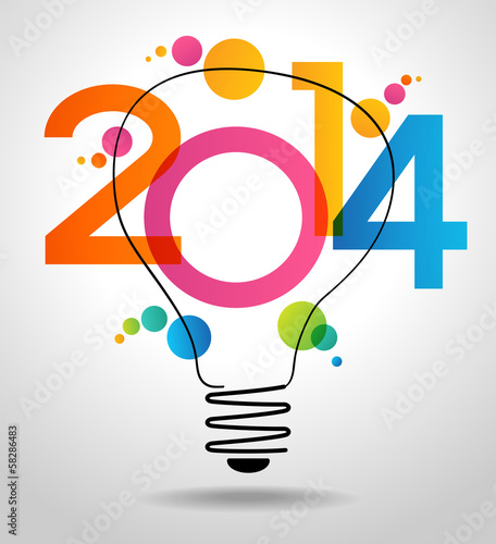 Vector: Vector 2014 Happy New Year background. Vector 2014 Happy New Year background.