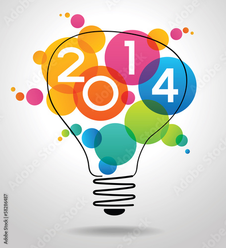 Vector: Vector 2014 Happy New Year background. Vector 2014 Happy New Year background.