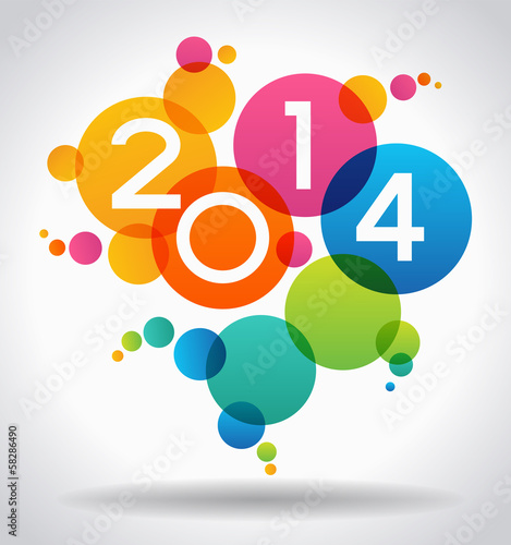 Vector: Vector 2014 Happy New Year background. Vector 2014 Happy New Year background.