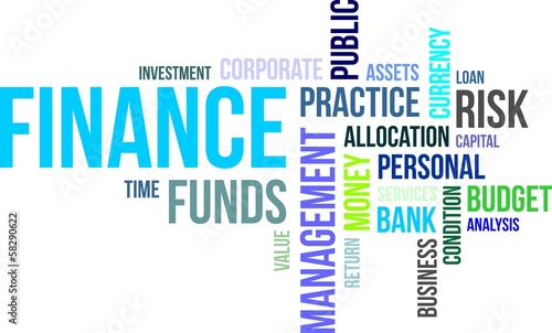Vector: word cloud - finance word cloud - finance