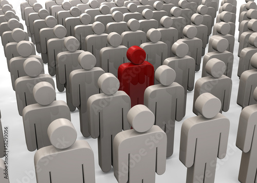 Illustration: CROWD OF USERS - 3D CROWD OF USERS - 3D