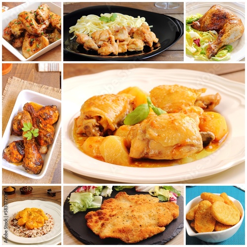 Photo: Collage of chicken recipes Collage of chicken recipes